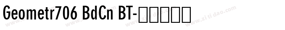 Geometr706 BdCn BT字体转换